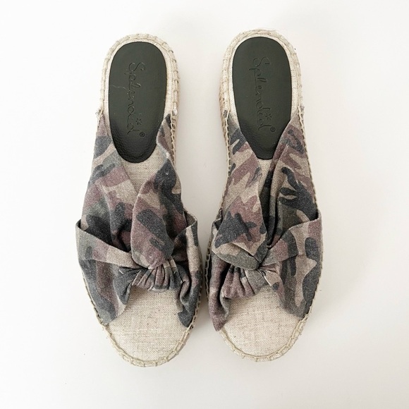 Splendid Espadrille Slide Sandals Women's Size 10 Camo Albany Platform Slip On - Picture 2 of 9